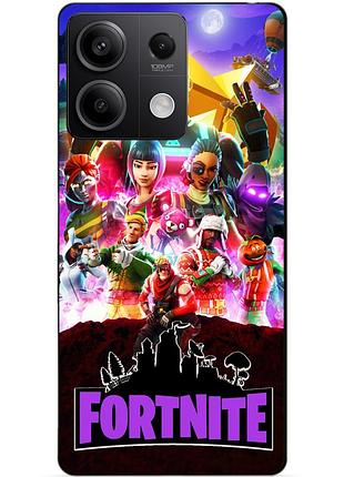 Чехол силиконовый бампер для xiaomi redmi note 13 5g с рисунком fortnite фортнайт