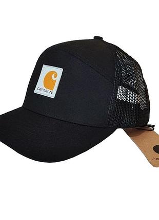 Кепка carhartt wip cap logo колір чорний