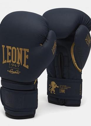 Боксерские перчатки leone mono blue 14 ун.