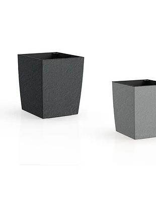 Вазон plastkon eliot stone 30x30 см антрацит