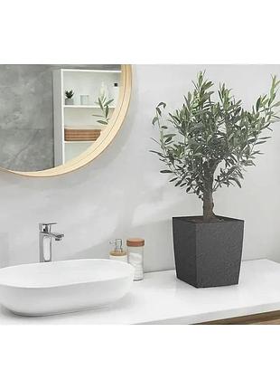 Вазон plastkon eliot stone 30x30 см антрацит 2
