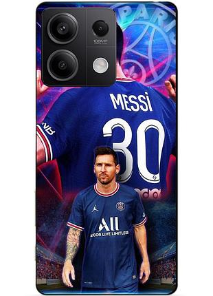 Чехол силиконовый бампер для xiaomi redmi note 13 5g с рисунком месси псж messi