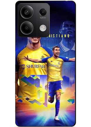 Чехол силиконовый бампер для xiaomi redmi note 13 5g с рисунком роналдо аль наср ronaldo