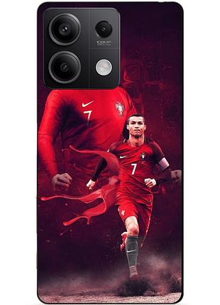 Чехол силиконовый бампер для xiaomi redmi note 13 5g с рисунком ronaldo португалия роналдо