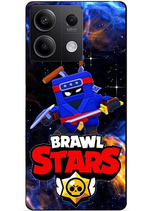 Чехол силиконовый бампер для xiaomi redmi note 13 5g с героем космический бравл эш