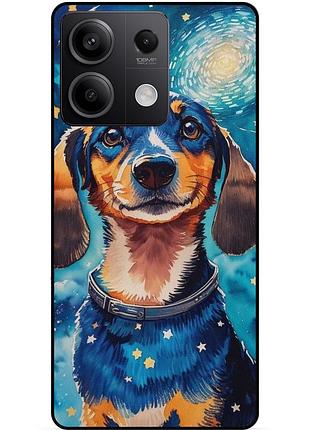 Чехол силиконовый бампер для xiaomi redmi note 13 5g с рисунком пес ван гог звездная ночь