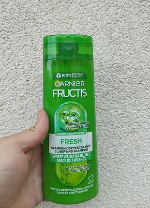 Шампунь для жирных волос garnier fructis pure fresh 400 мл – очищение, свежесть и контроль себума