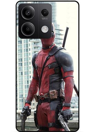 Чехол силиконовый бампер для xiaomi redmi note 13 5g с рисунком deadpool дэдпул