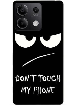 Чехол силиконовый бампер для xiaomi redmi note 13 5g с рисунком глаза dont touch my phone