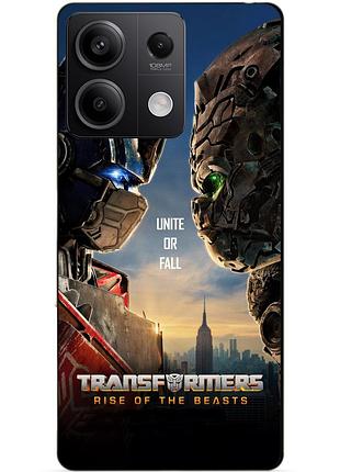 Чехол силиконовый бампер для xiaomi redmi note 13 5g с рисунком звероботы трансформеры transformers