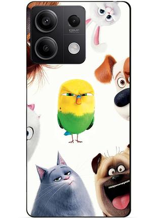 Чехол силиконовый бампер для xiaomi redmi note 13 5g с рисунком тайная жизнь домашних животных