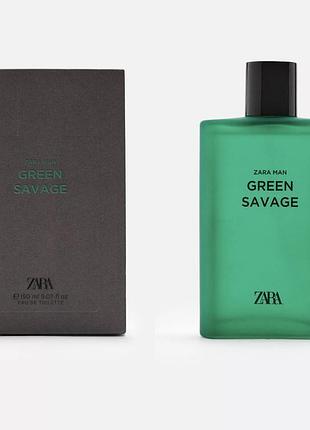 Туалетна вода для чоловіків zara green savage 150 ml (індивідуальне упакування)