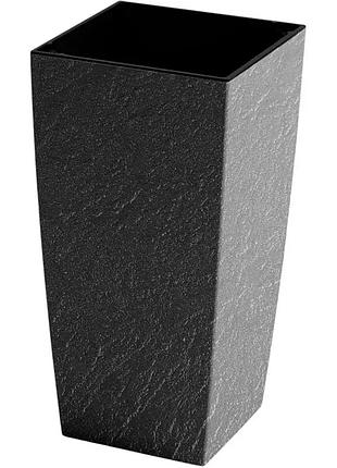 Кашпо plastkon eliot stone 30x58 см антрацит