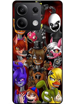Чехол силиконовый бампер для xiaomi redmi note 13 5g с рисунком freddy аниматроники фредди