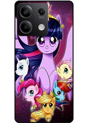 Чехол силиконовый бампер для xiaomi redmi note 13 5g с рисунком пони my little pony