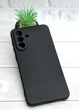 Чехол silicone case box для телефона samsung galaxy a56 / a566 бампер с микрофиброй черный