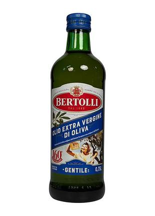 Олія оливкова bertolli gentile делікатна, extra vergine di oliva, першого холодного віджиму, 750 мл