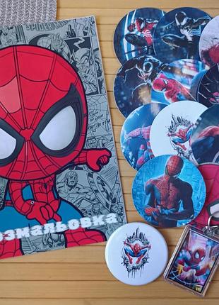 Набор человек-паук spider man из 4 предметов код 25541
