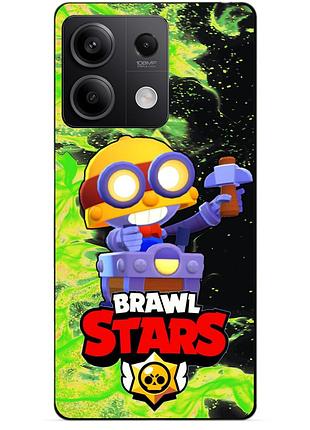 Чехол силиконовый бампер для xiaomi redmi note 13 5g с героем бравл карл