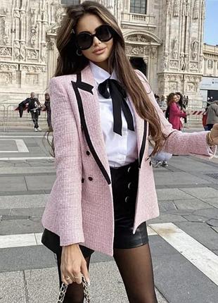 Пиджак твид zara