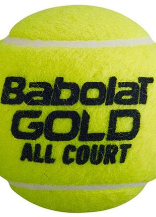 М'ячі для тенісу babolat gold all court x 3ball yellow
