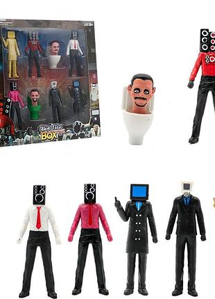Игрушки унитазы, камерамен в коробке 8шт