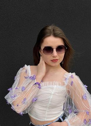 Очки солнцезащитные женские на крупное лицо