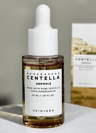 Успокаивающая сыворотка с экстрактом центеллы азиатской skin1004 madagascar centella ampoule 30 ml travel size