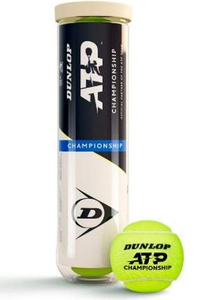 Мячи для тенниса dunlop atp championship 4b пластик банка