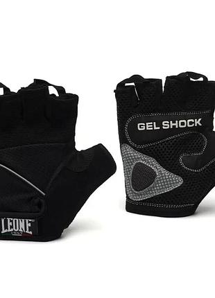 Перчатки для фитнеса leone gel shock black m