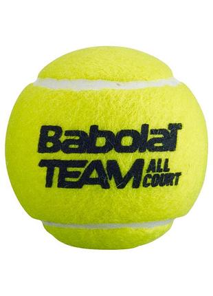 М'ячі для тенісу babolat team all court 4шт yellow