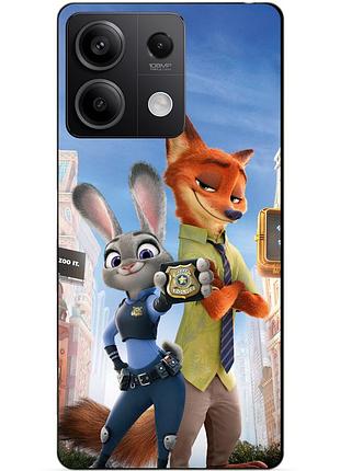Чехол силиконовый бампер для xiaomi redmi note 13 5g с рисунком джуди зверополис zootopia