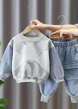 Джинсовый детский костюм/детский костюм с джинсами 86-93 см 1-2 года