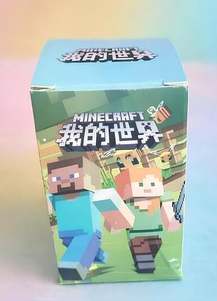 Брелок minecraft сюрприз бокс — фігурка персонажа майнкрафт, подарунковий бокс