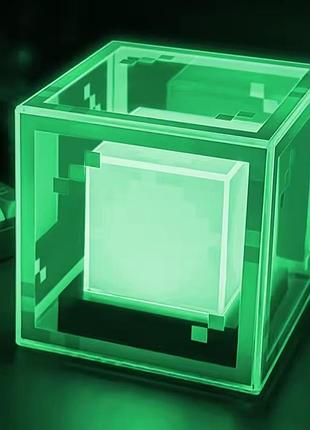 Led-ночник minecraft куб – светильник с rgb-подсветкой, четыре цвета