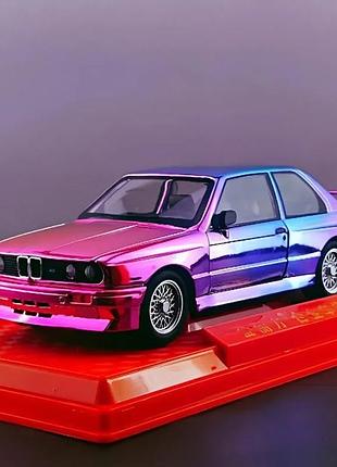 Коллекционная модель автомобиля bmw m3 e30 1:24, титановый сплав, открывающиеся элементы