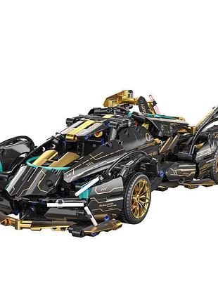 Конструктор для хлопчиків спортивна машина plated 1:14 чорно-золотий