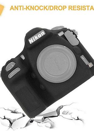 Защитный силиконовый чехол для фотоаппаратов nikon d3200 – черный