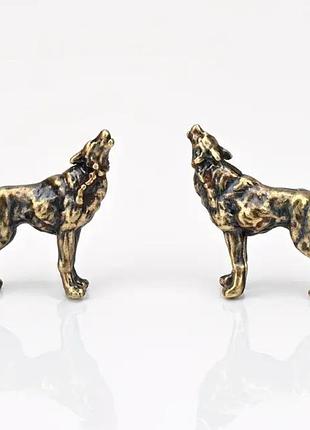 Фигурки 2 шт. «волки» из латуни арт. 08342