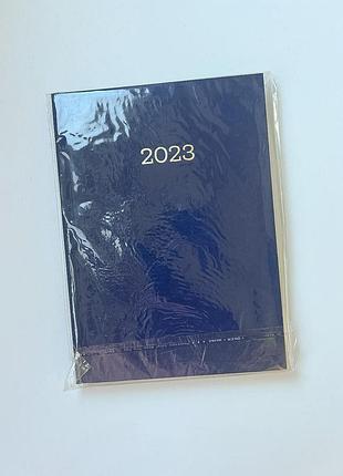 Щоденник датований 2023 рік монохром синій