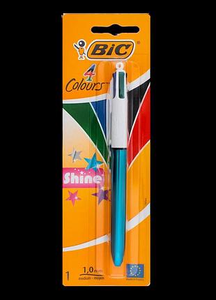 Кулькова ручка bic 4в1 colours shine 1мм багатобарвна