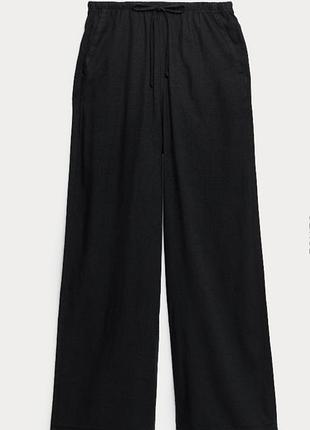 Льняные широкие брюки m&amp;s