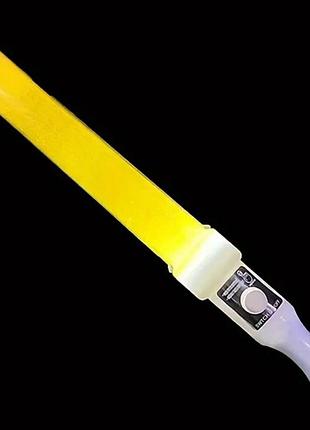 Светящаяся led палочка неоновая, светодиодный жезл с кнопкой, желтый