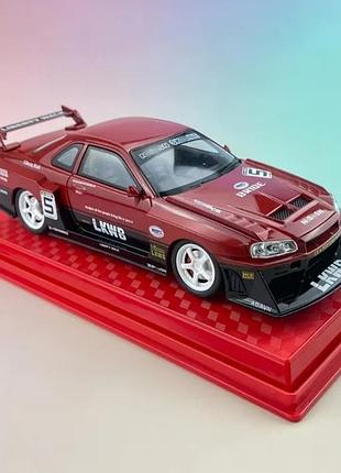 Коллекционная модель автомобиля 1:24 nissan skyline gt-r r34 liberty walk