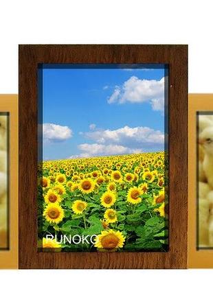 Фотоколлажи 3 фото дерево 42*24 см ( рамка для фотографий коллаж ) фр0006 золотой