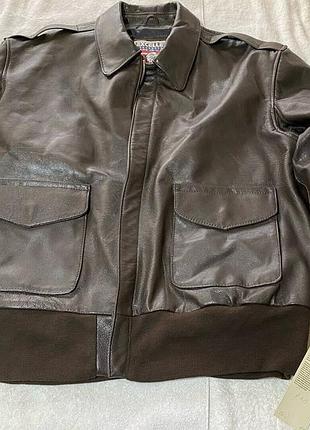 Курткаusaf a-2 leather bomber jacket made in usa.размер xxl.на большого мужчины!