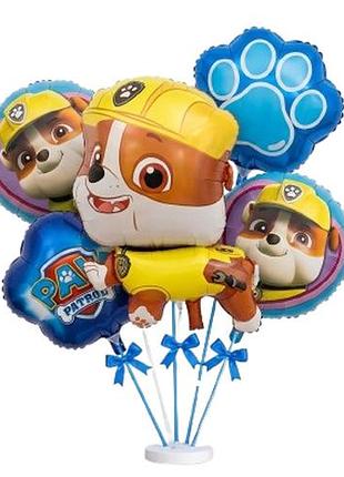 Набор фольгированных шариков "щенячий патруль крепыш" 5 шт праздничные декорации