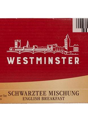 Чай чорний westminster англійський сніданок e schwarzer tee mischung english breakfast, 50 шт. × 1,75 г, 87,5 г