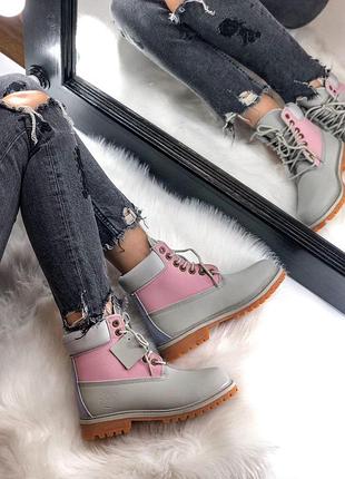 Timberland grey/pink (термо)