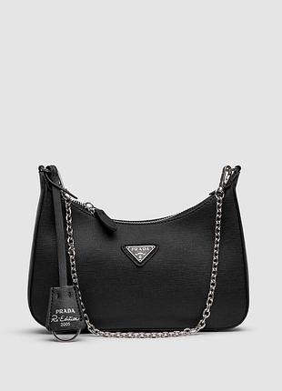 💎 prada re-edition 2005 saffiano leather bag black